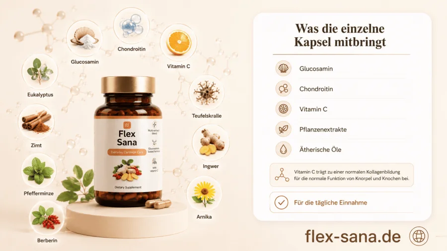 FlexSana — die Wirkstoffe in jeder Kapsel